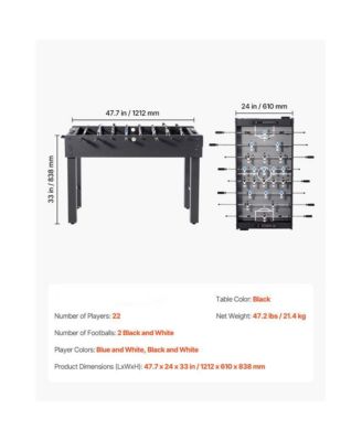 Foosball Table for Indoor Home Game Room, Standard Size Soccer Game