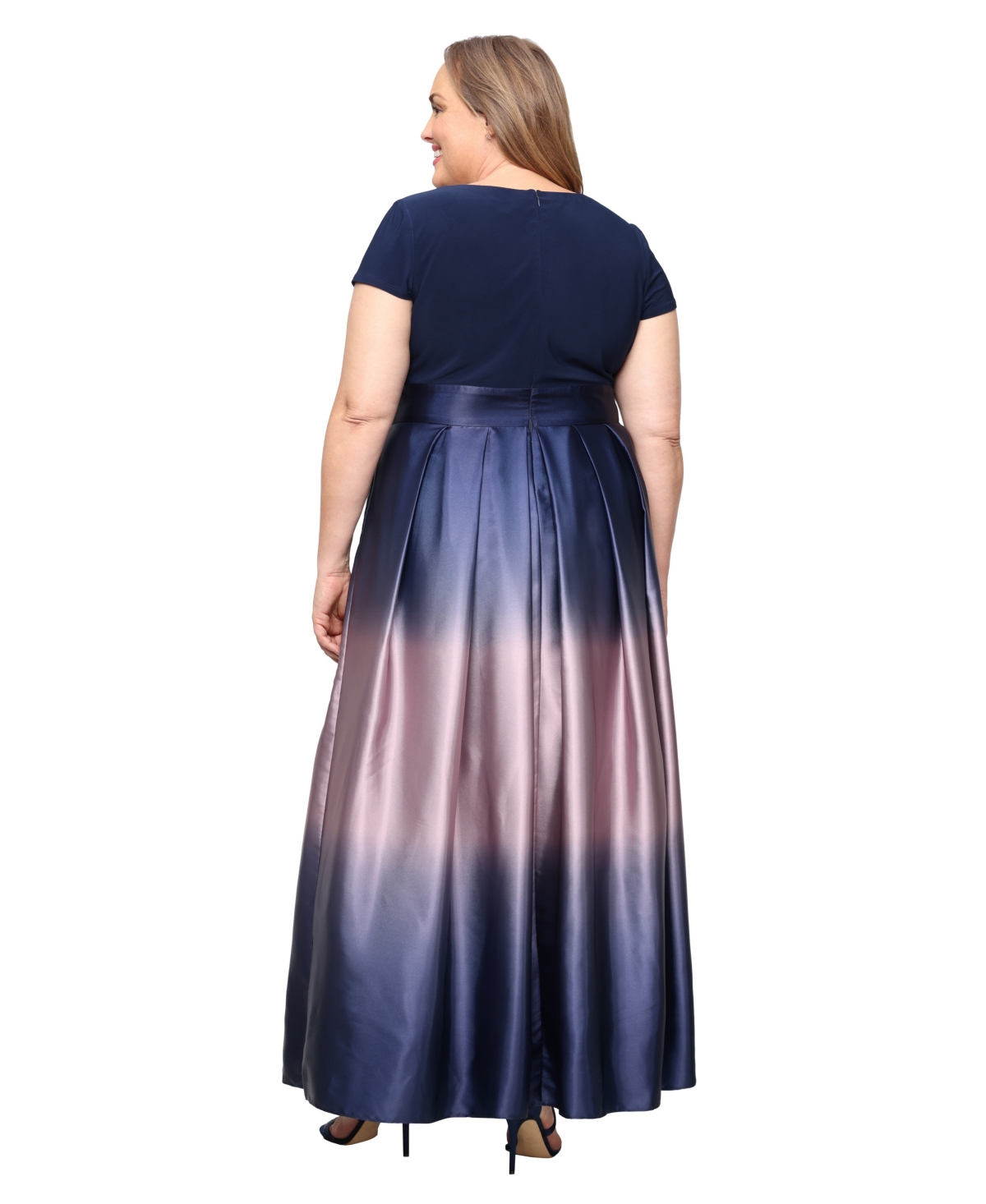 Sl Fashions Plus Short-Sleeve Ball Gown