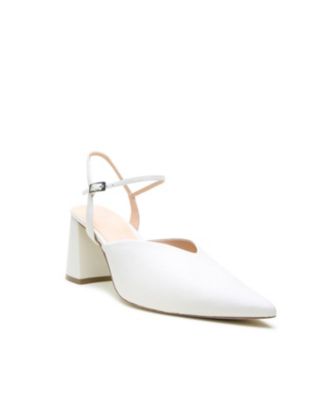 Women's Amal White Customizable Bridal V Mule