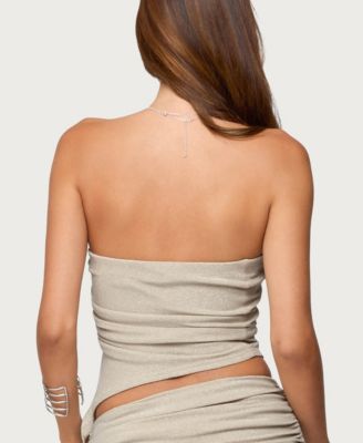 Women's Issa Asymmetric Drawstring Strapless Top