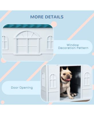 Plastic Dog House W/ Door, Easy to Assemble, for M and S Dogs