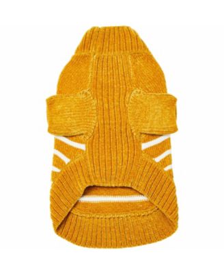 Ultra-soft Chenille Classy Striped Tutleneck Dog Sweater