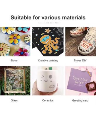 12 Colors Acrylic Water-Based Paint Pens, Waterproof Markers Set with Brush Tip for Painting, Journaling, Fabric, Ceramic and Metal