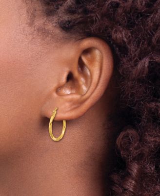 Twisted Hoop Earrings in 24k Yellow Gold