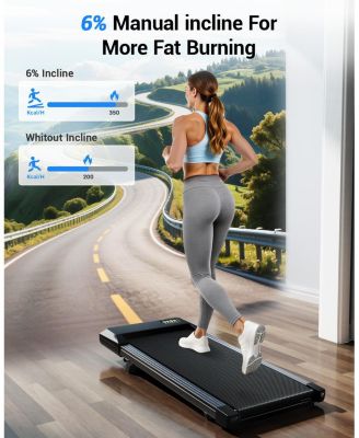 6% Incline Under Desk Walking Pad 3 In 1 treadmills For Home easy store