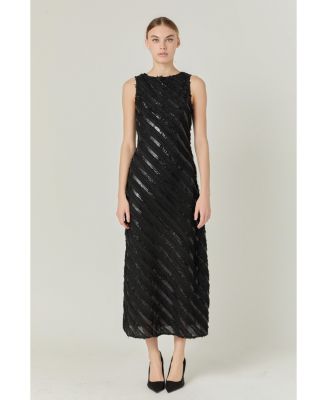 endless rose sleeveless textured midi dress Anthropologie Endless Rose Sleeveless Textured Midi Dress In Red