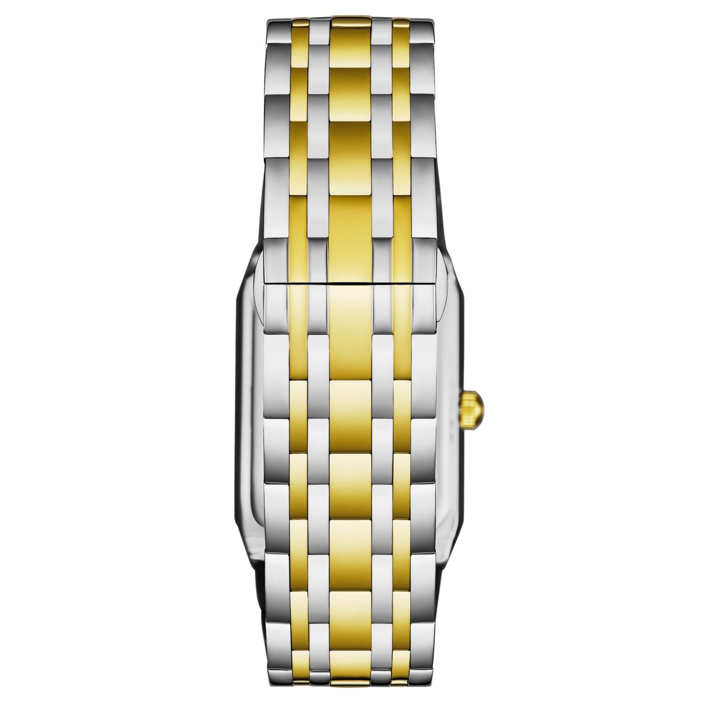 Женские часы Stuhrling Empire Edge Two-Tone 4084 Rectangular Watch - Blue Dial Quartz Date Stainless Bracelet, цвет: Синий — фото 2