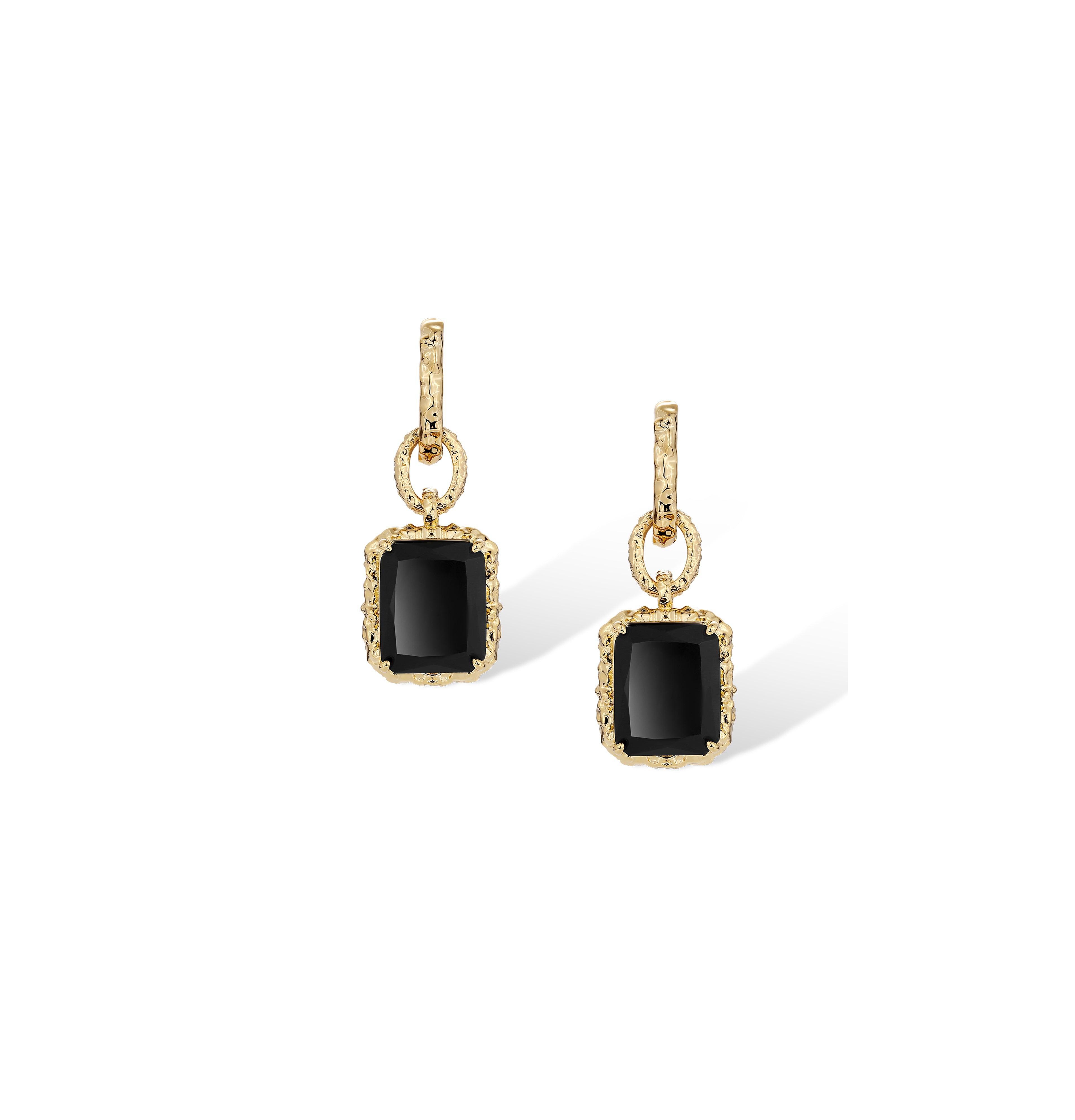 Retro Chic Agate Lava Earrings