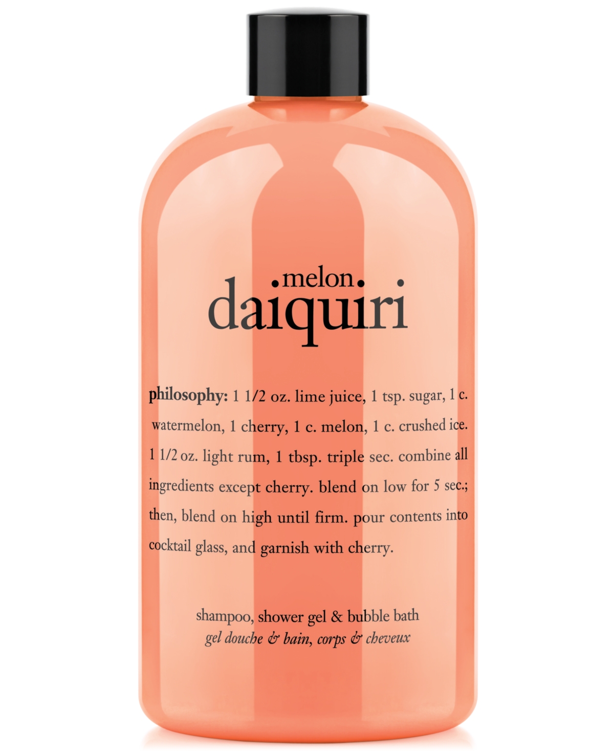 melon daquiri 3-in-1 shampoo, shower gel and bubble bath, 16 oz