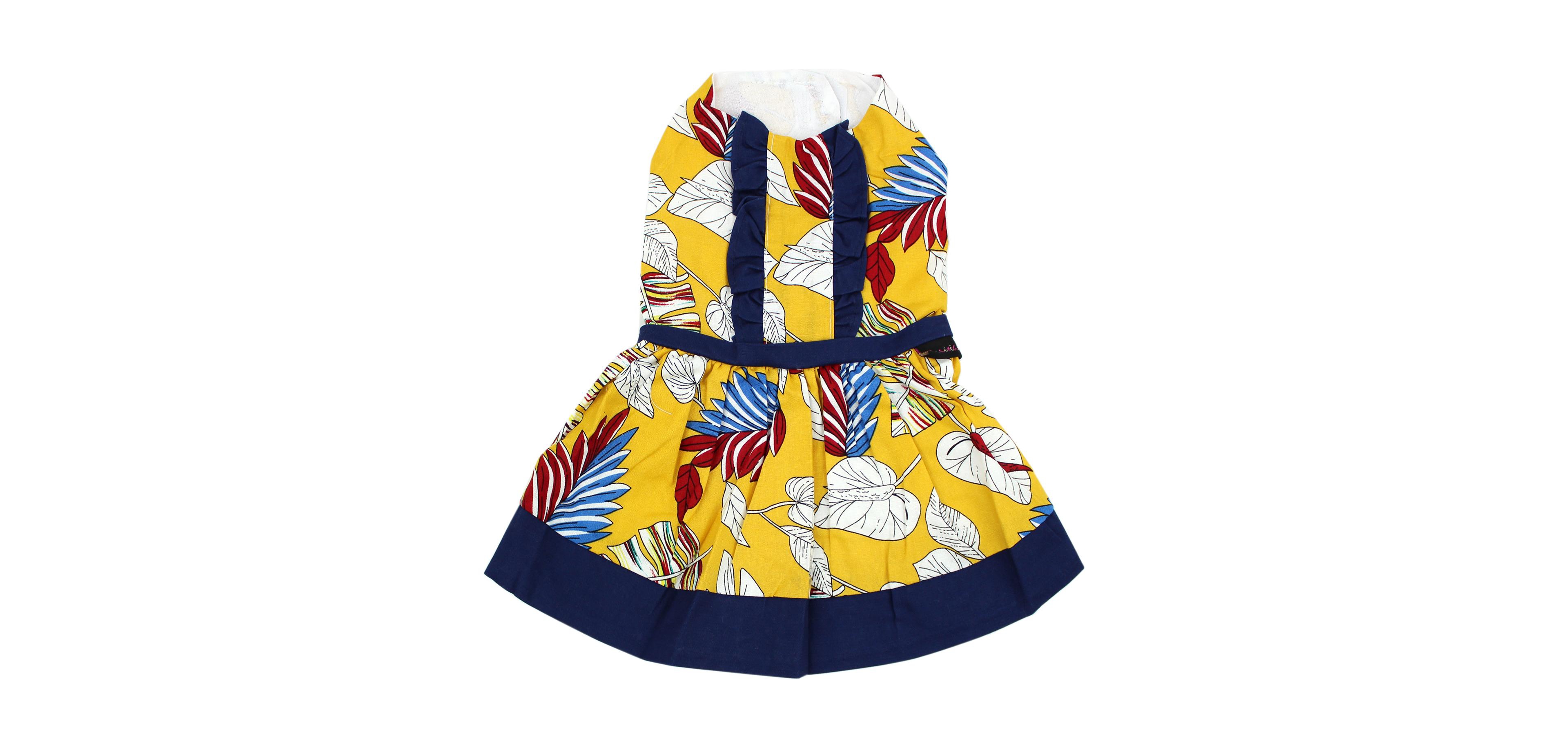 Parisian Pet Dress Tribal Leaves