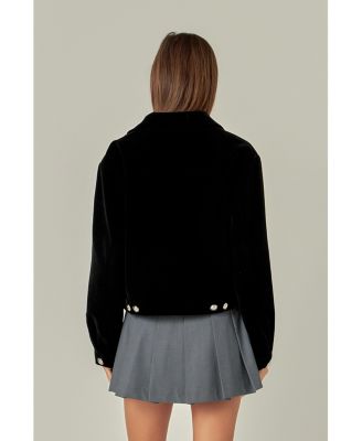 Women's Velvet Bomber Jacket