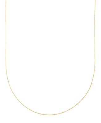 Macy's - Solid Box Chain Necklace in 14k Yellow Gold