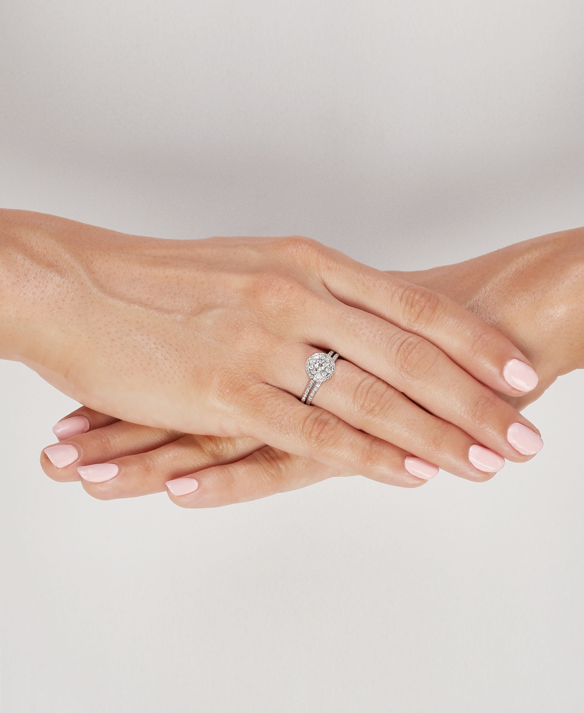 Macy's 2-Pc. Diamond Bridal Ring (1/2 ct. t.w.) in 10k White Gold