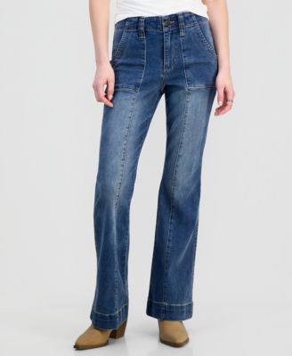 Juniors' High-Rise Flare Jeans