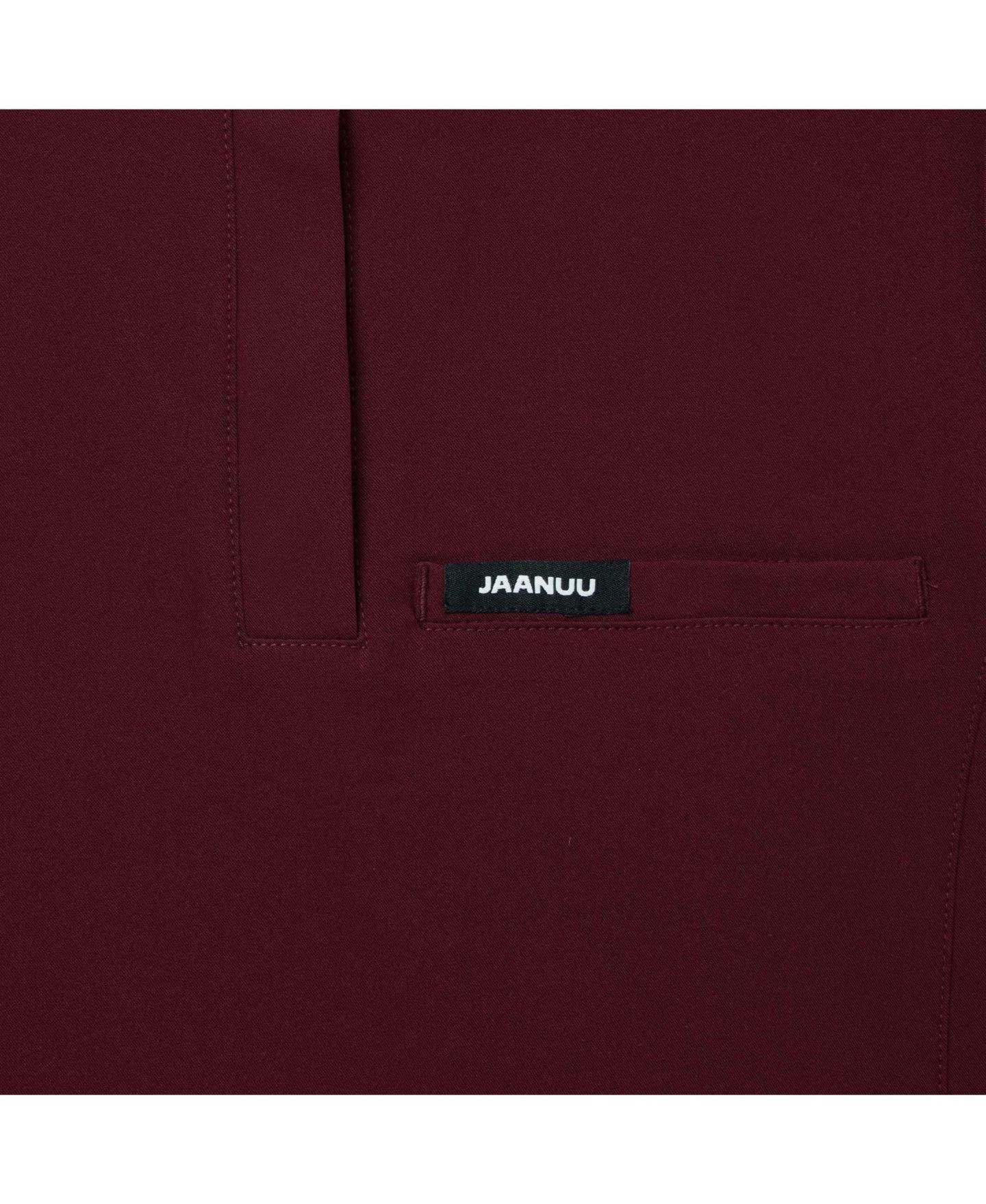Женский топ Jaanuu Savi 1-Pocket Classic Banded Collar Scrub, цвет: Бордовый — фото 7