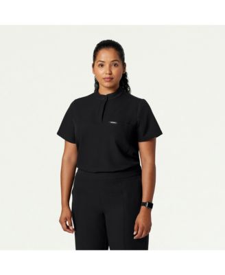 Women's Savi 1-Pocket Classic Banded Collar Scrub Top