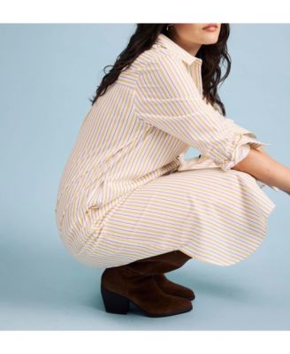 Women's Plus Size Odeon Stretch Poplin Shirtdress