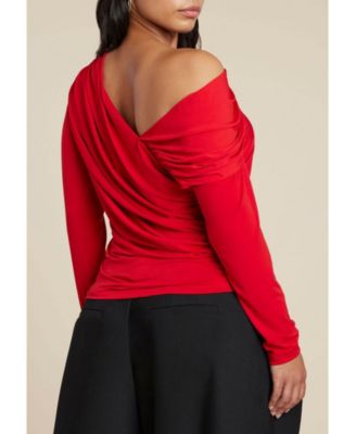 Women's Sliced Asym Neck Top
