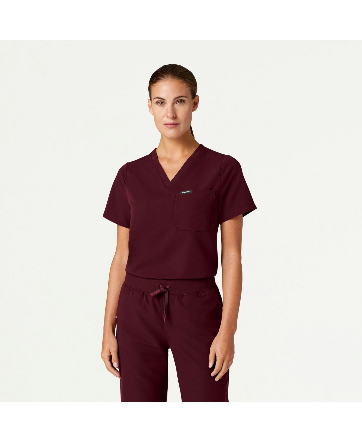 Women's Classic V-Neck Scrub Top with 1 Pocket