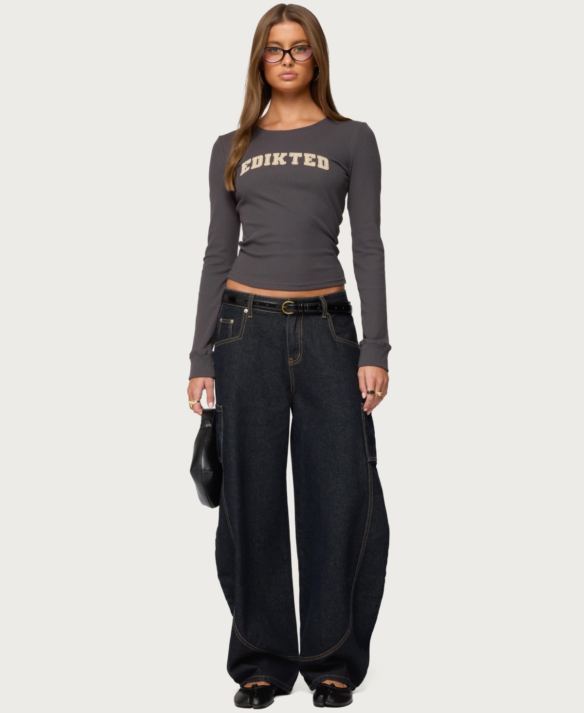 Edikted Women's Essential Ribbed T Shirt