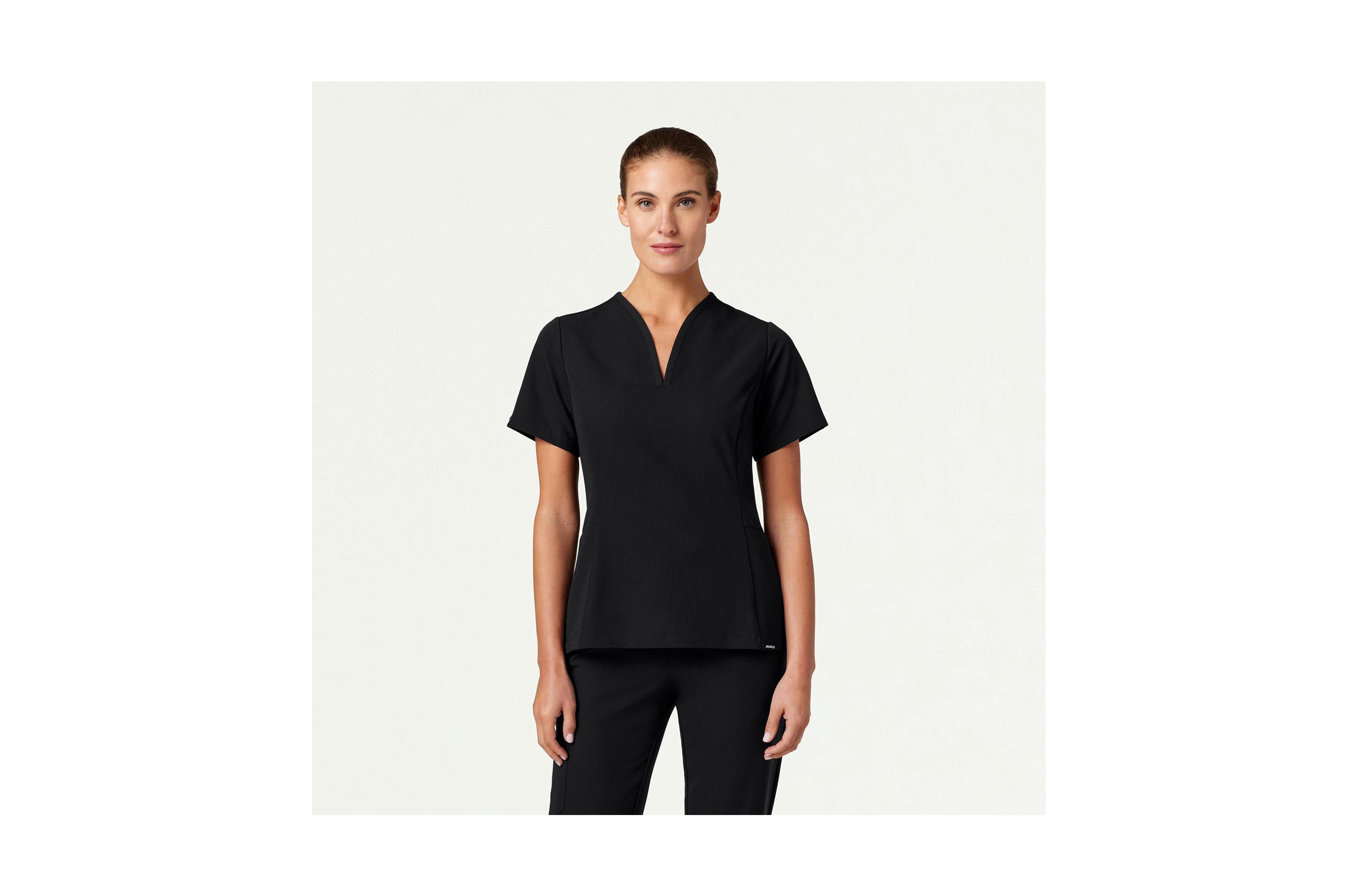 Jaanuu Women's Calix 2-Pocket Tailored V-Neck Scrub Top