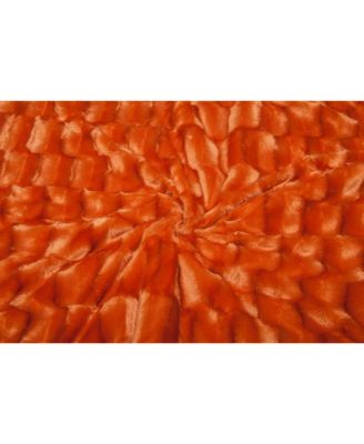 Premium Fuzzy Faux Fur Microfiber Polyester Reversible Throw Blanket, Throw