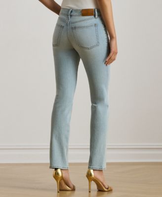 Petite Mid-Rise Straight Ankle Jeans