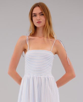 Women's Tie Shoulder Smocked Dress