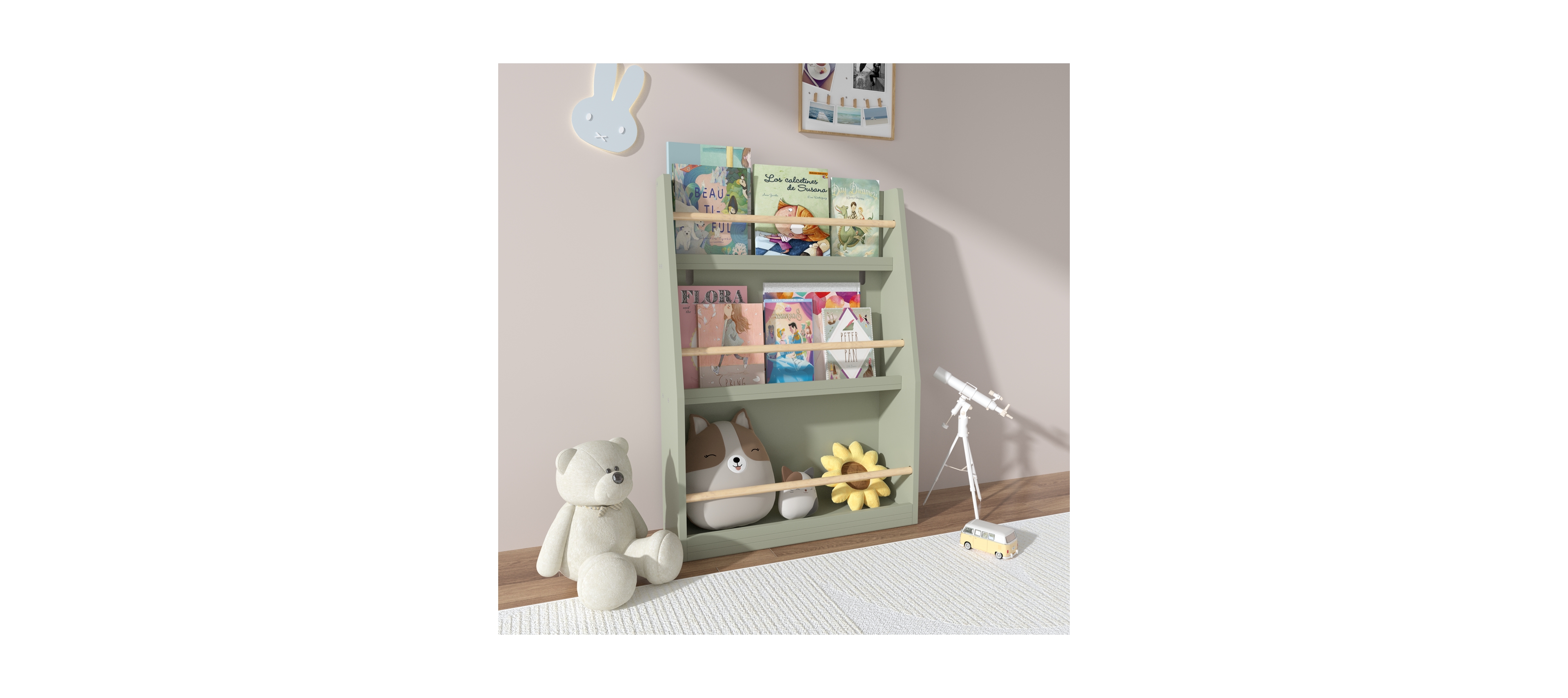 Streamdale Furniture Streamdale 3 Tier Kids Book Shelf/Rack for Organized Bedrooms & Playrooms