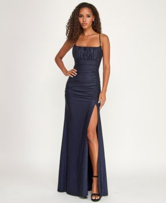 Juniors' Bodycon Glitter Gown