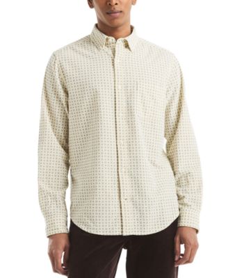 Nautica - Men's Straight Collar Corduroy Print Shirt