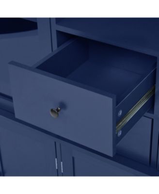 Streamdale Freestanding Buffet with Hutch - Blue, 47.2x15.7x75in