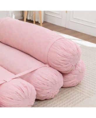 Adjustable Corduroy Floor Sofa with Straps for Versatile Configurations