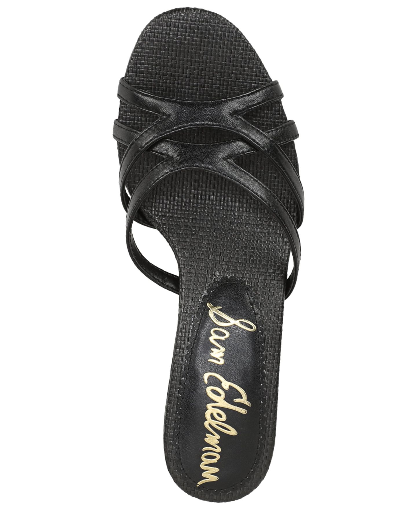Женские сандалии Sam Edelman Camille Slide Dress Sandals, цвет: Чёрный кожаный — фото 4
