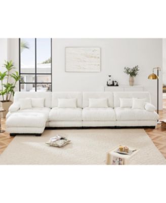 Streamdale Free Combination Modular Sectional Sofa, 4-Seater Comfy Cloud Couch, Chenille 
