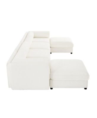 Streamdale Modular Sectional Sofa with Storage, Extra Large U Shaped White Couch