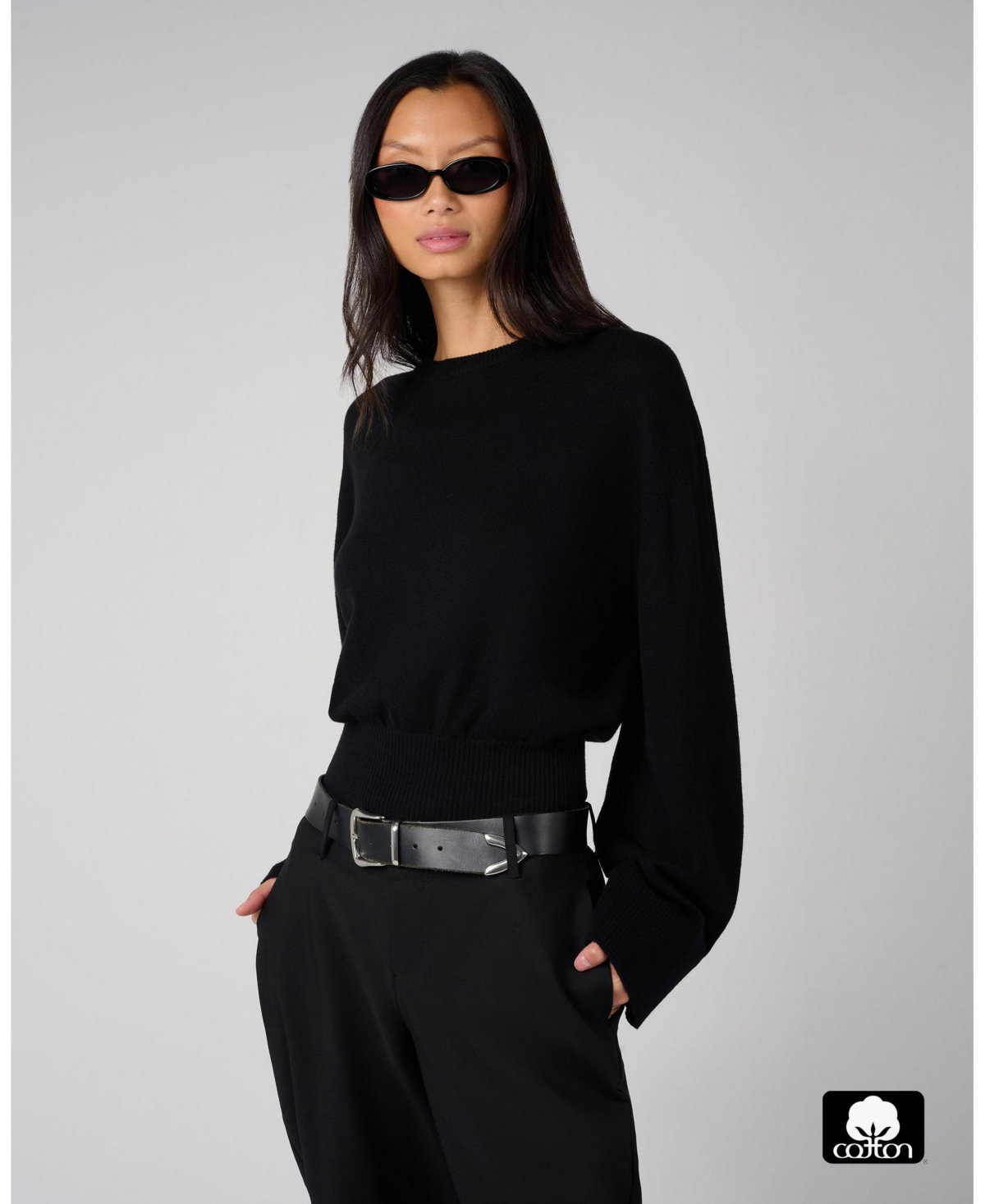 WeWoreWhat Women's Bubble Crewneck Sweater