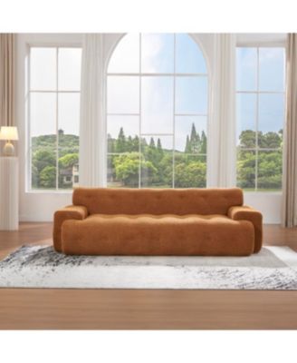 88" Cloud 3 Seater Boucle Sofa with Button Tufted Comfy Upholstered Couch, Nomad