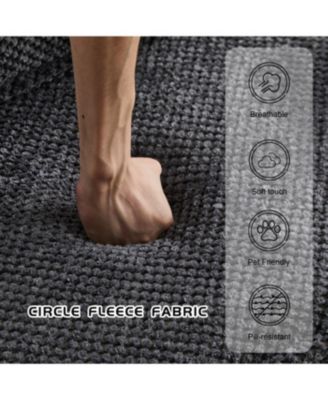 Compression Sofa, Convertible Floor Sofa Bed, Modern Oversized Loveseat, Dark Grey