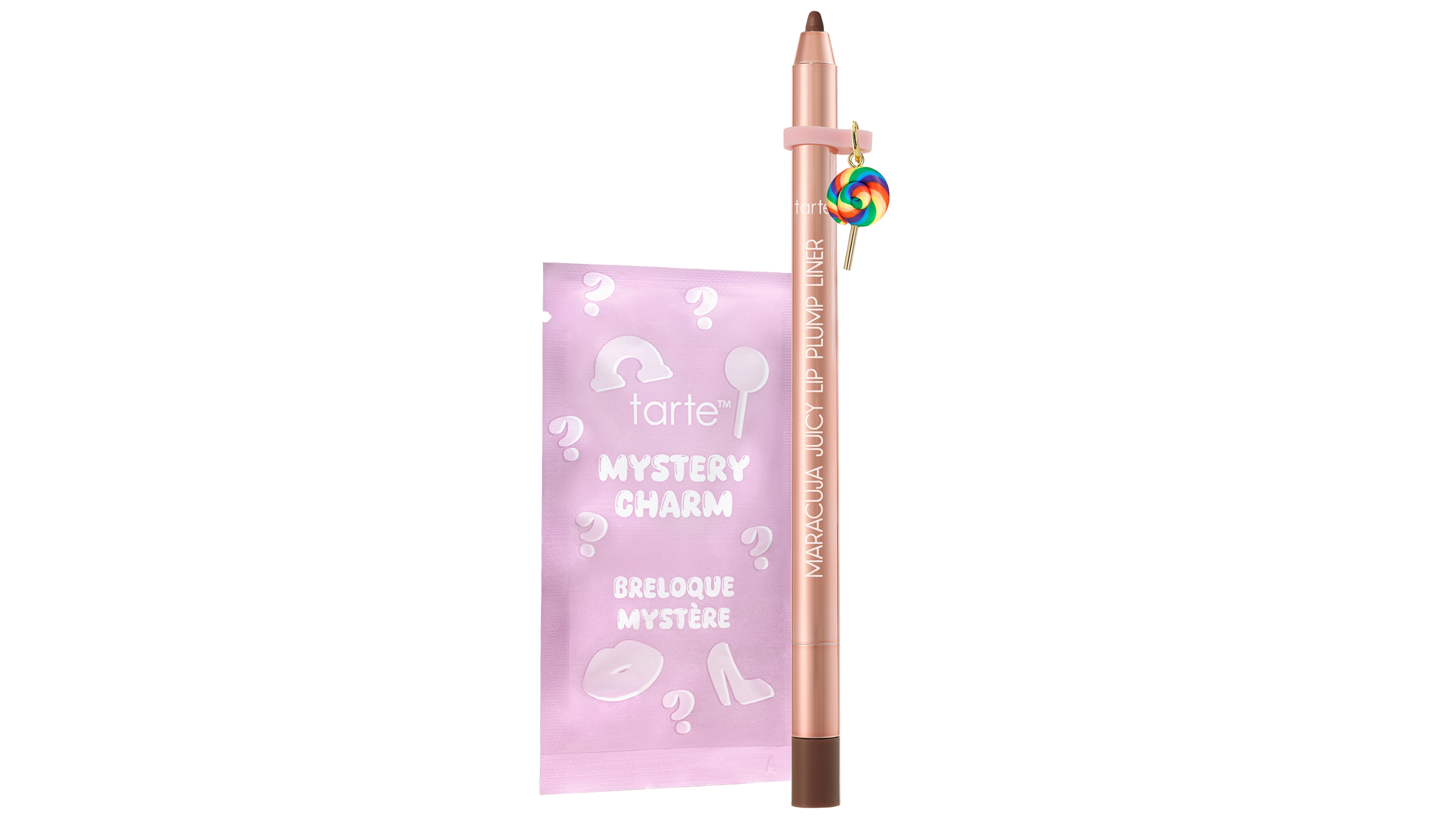 Tarte Limited-Edition Maracuja Juicy Lip Plump Liner with Charm, 0.017 oz.
