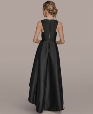 Women's Sleeveless Asymmetrical V-Neck Ball Gown