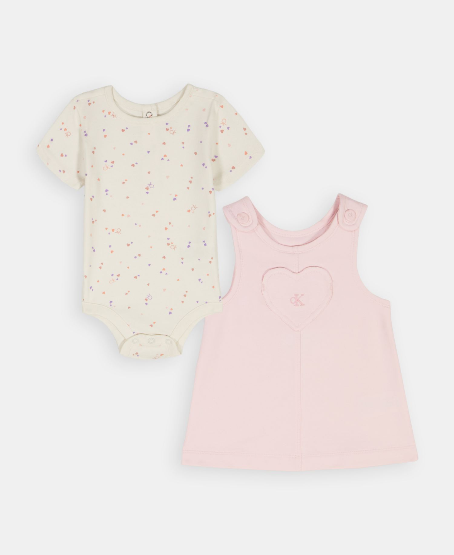 Baby Girls' Printed Bodysuit and Applique Detail Skirtall, 2-Piece Set