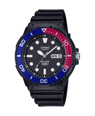 Men's Analog Black Resin Watch 44.6mm