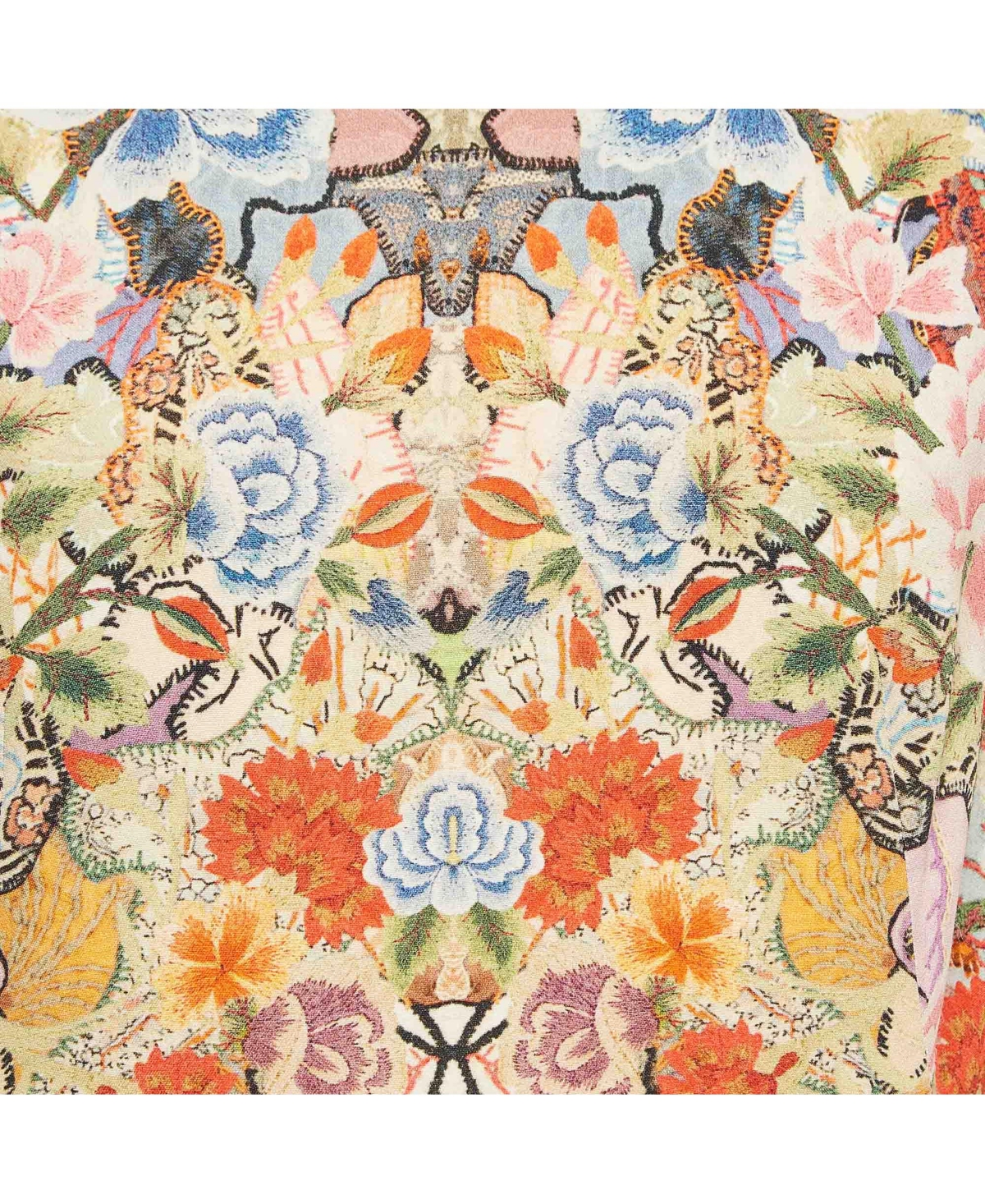 Pre-Owned Alexander Mcqueen Women's Multicolor Floral Print Crepe Tunic Top