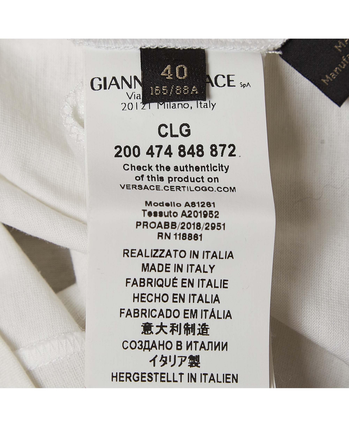 Pre-Owned Versace Women's White Logo Print Cotton T-Shirt