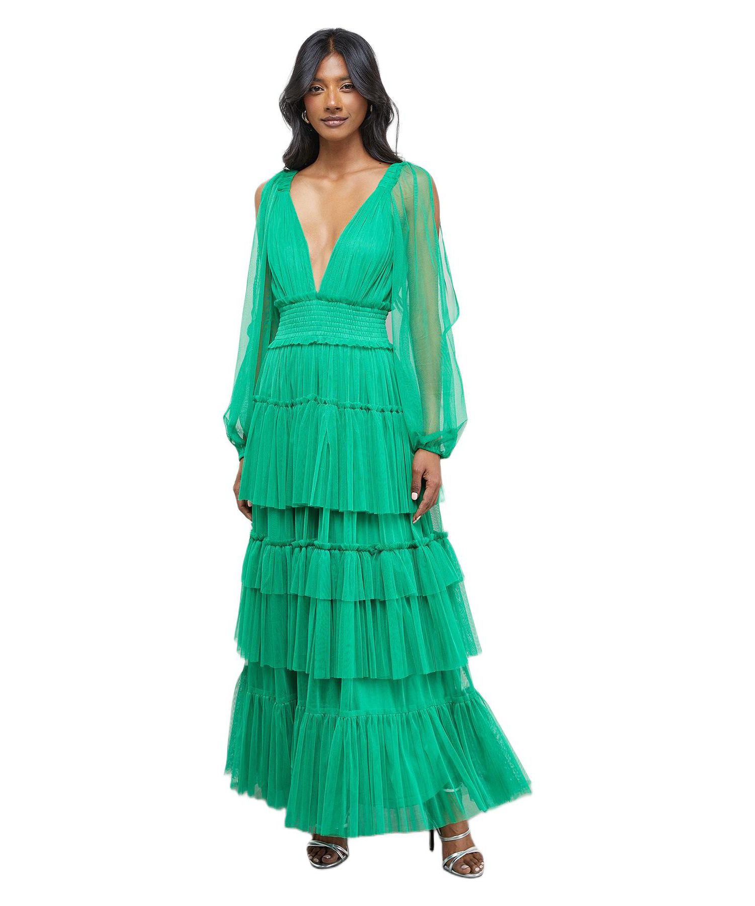Women's Cinched Waist Maxi Dress