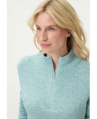Women's Half Zip Mock Sweater