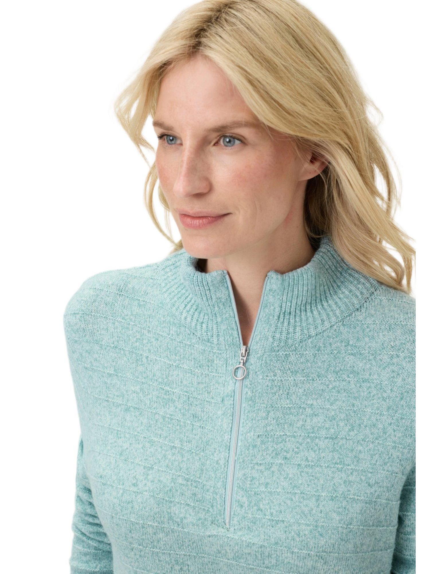 Women's Half Zip Mock Sweater
