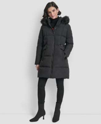 Women's Hooded Zipper Puffer Coat