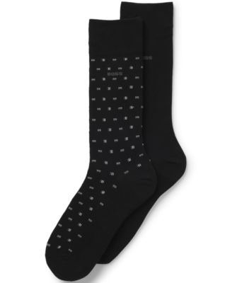 Hugo Boss - Men's Mini Iconic Print Logo Socks, 2-Pack
